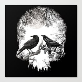 crow skull Canvas Print