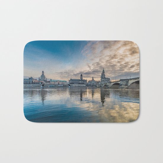 Sunset on Elbe Bath Mat