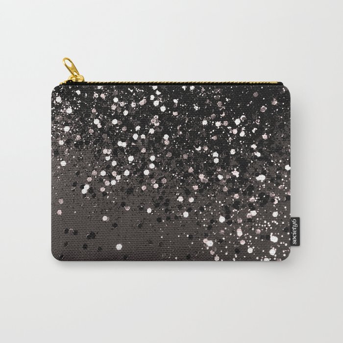 Blush Gray Black Lady Glitter #2 (Faux Glitter) #shiny #decor #art #society6 Carry-All Pouch