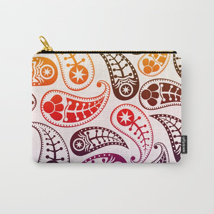 Paisley Rainbow Pattern Carry-All Pouch