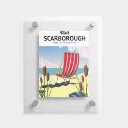 Scarborough North Yorkshire seaside travel poster Floating Acrylic Print