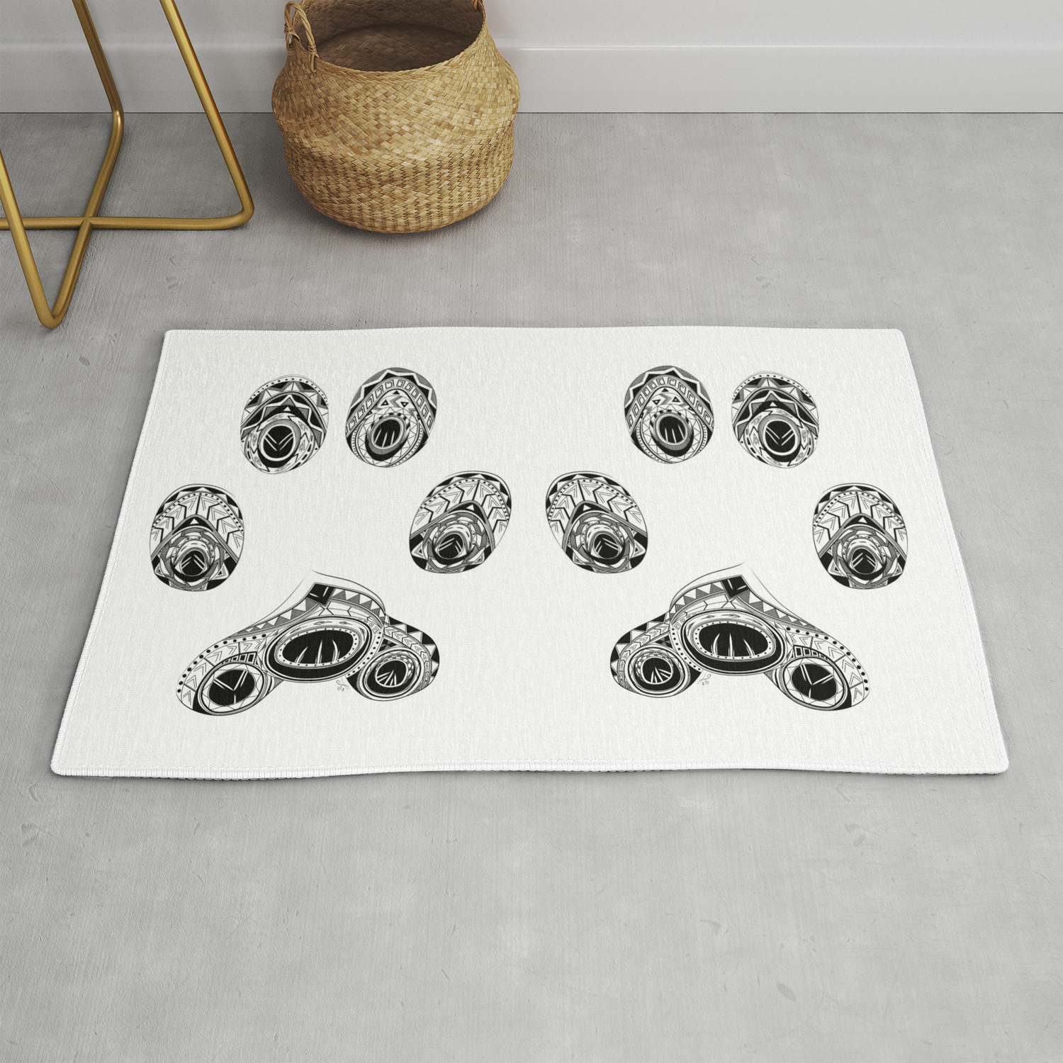 Cat Paw Print Rug By Loujah Society6