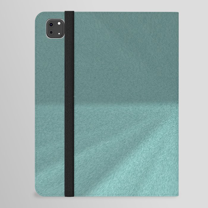 turquoise background color with folds and assembled into a conical abstraction iPad Folio Case