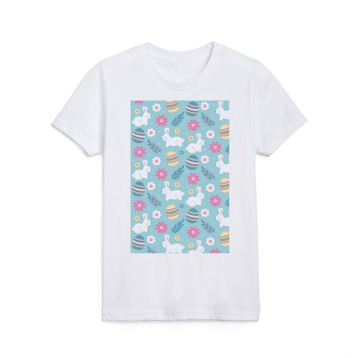 Happy Easter Rabbit Floral Collection Kids T Shirt