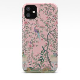 Chinoiserie Pink Fresco Floral Garden Birds Oriental Botanical iPhone Case | Style, Botanical, Antique, Chinese, Pattern, Trees, Flowers, Birds, Oriental, Vintage 