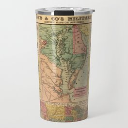 Vintage United States Civil War Military Strategic Maps Travel Mug