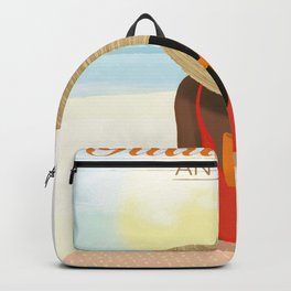 Sunset Guadeloupe white Poster Backpack
