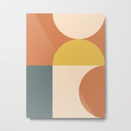 Abstract Geometric 04 Metal Print | Vector, Boho, Retro, Bohemian, Moroccan, Abstract, Geometric, Midcentury, Modern, Cute 