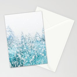 Snowy Pines Stationery Card