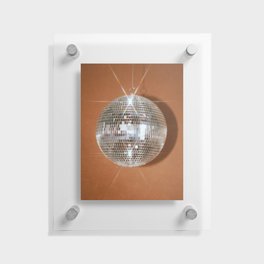 Groovy Orange Disco Ball Floating Acrylic Print
