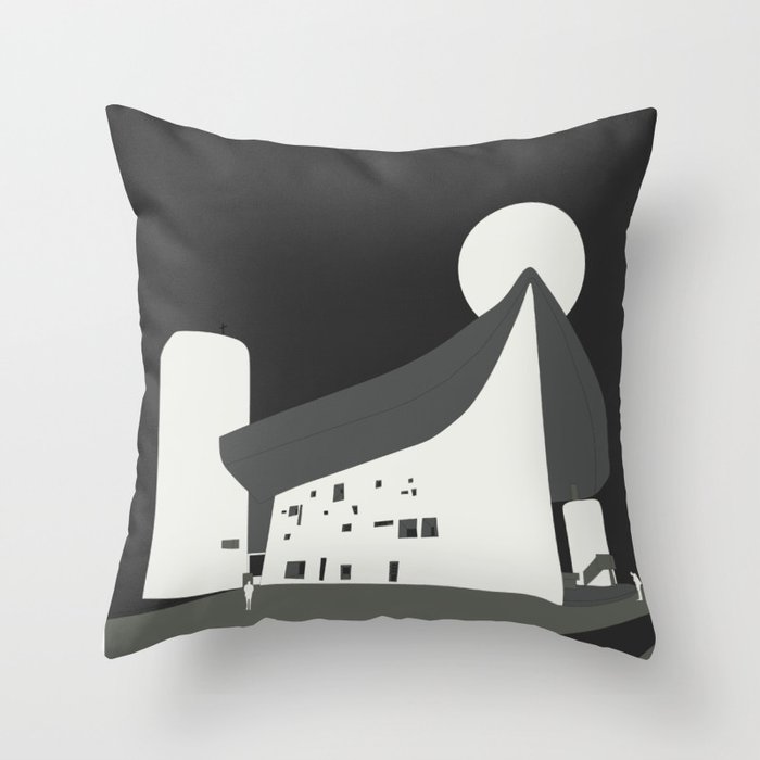 Le Corbusier - Chapelle Notre-Dame du Haut de Ronchamp Throw Pillow