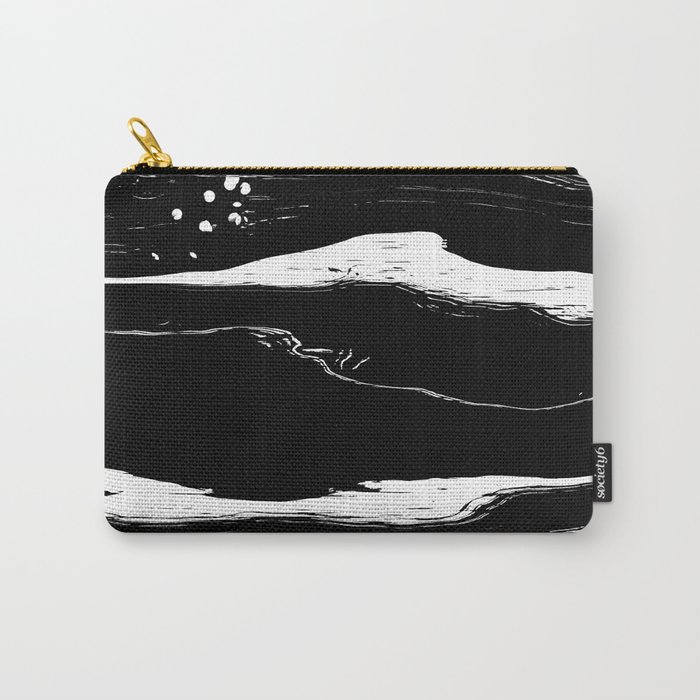 Abstract white and black lines Carry-All Pouch