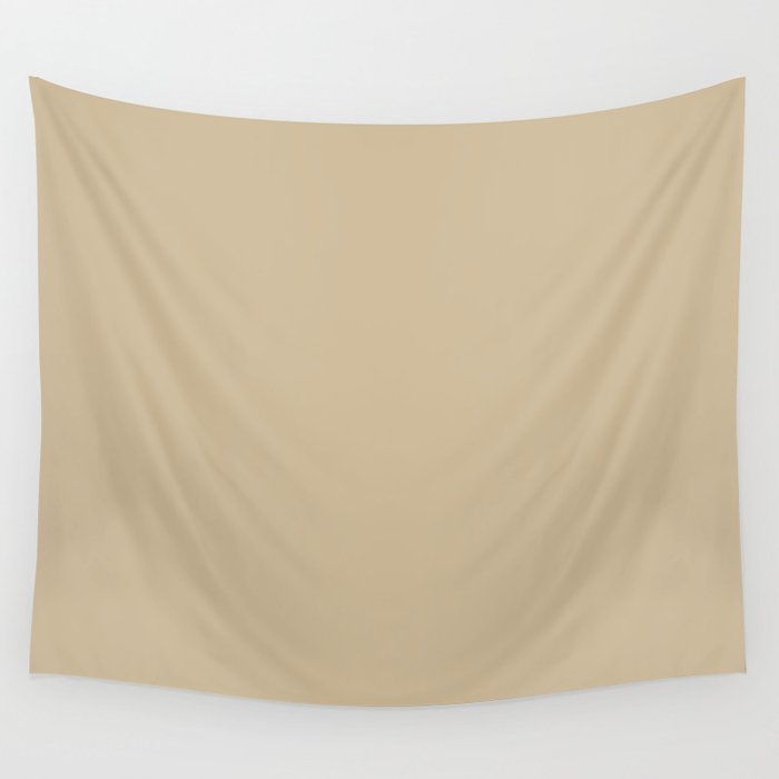 Medium Beige Light Brown Solid Color Pairs PPG Spiced Vinegar PPG1098-4 - All One Single Shade Hue Wall Tapestry