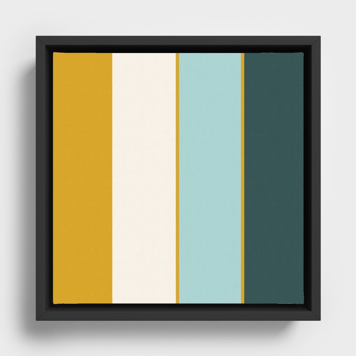 Cool Modern Stripes Framed Canvas