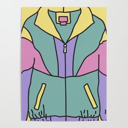 80s Fashion Pop Art Jacket Poster