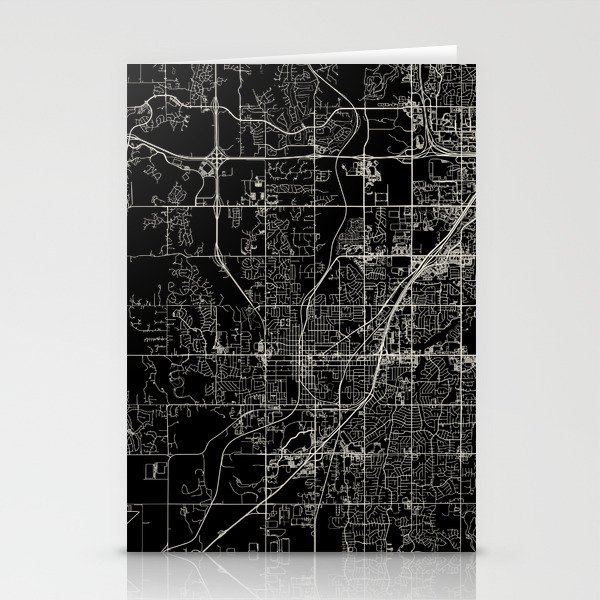 Olathe USA - black and white city map Stationery Cards