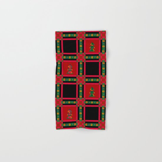 Christmas. Patchwork . Hand & Bath Towel
