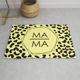 MAMA surrounded by tiger pattern Rug | Superimposed, Tracery, Striped, Gather, Streaked, Fit, Graphicdesign, Divide, Graphics, Format 