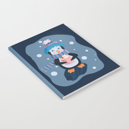 Penguin Drinking Hot Cocoa Notebook