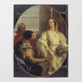 Giovanni Battista Tiepolo - Latinus Offering his Daughter Lavinia to Aeneas in Matrimony Poster