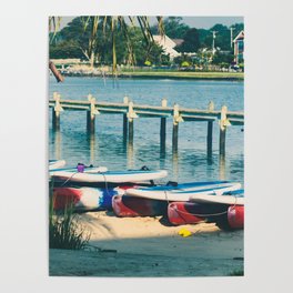Kayaks by the Pier - Rehoboth Bay Poster