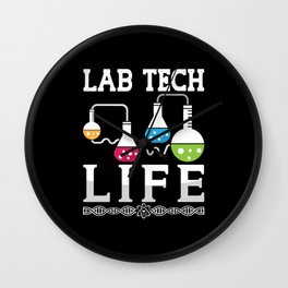 Lab Tech Life Chemist Doctor Laboratory Technician Wall Clock