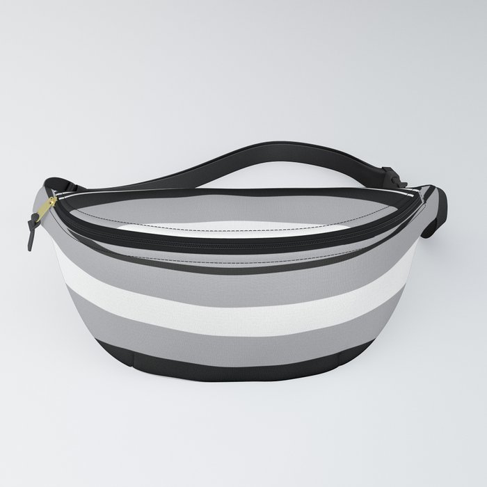 Classic black , gray and white stripes pattern Fanny Pack