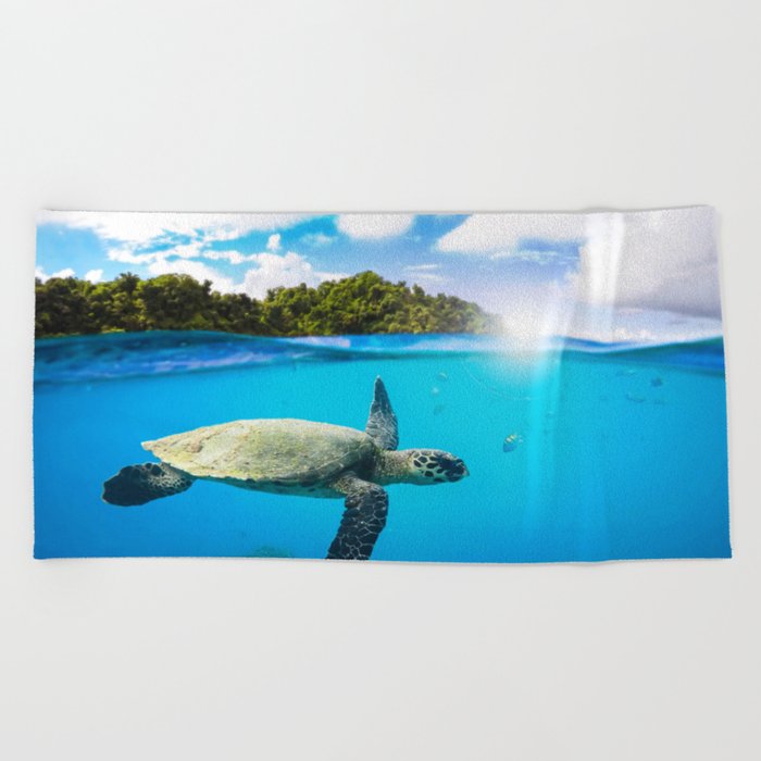 Tropical Paradise Beach Towel by Nicklas Gustafsson | Society6