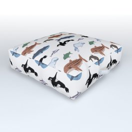 Whales & Dolphins Outdoor Floor Cushion