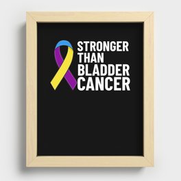 Bladder Cancer Ribbon Awareness Chemo Survivor Recessed Framed Print