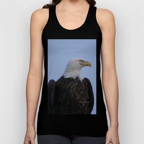 Bald Eagle on Watch along the Kenai River Unisex Tank Top