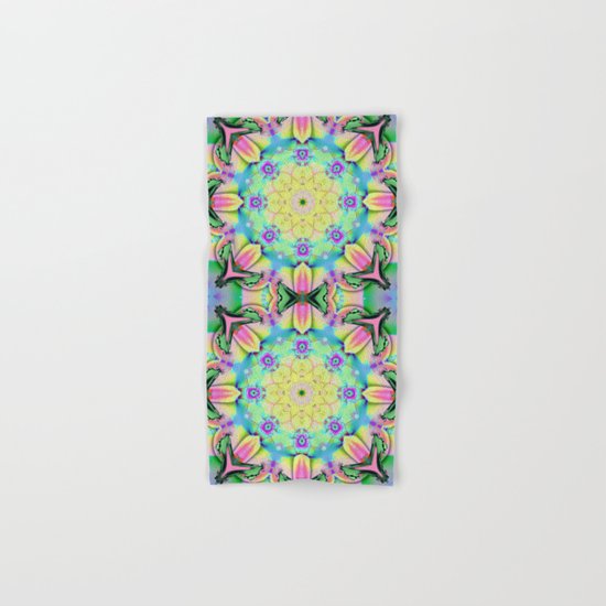 Summer feelings, colourful kaleidoscope design Hand & Bath Towel
