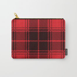 Red and Black Square Pattern Carry-All Pouch