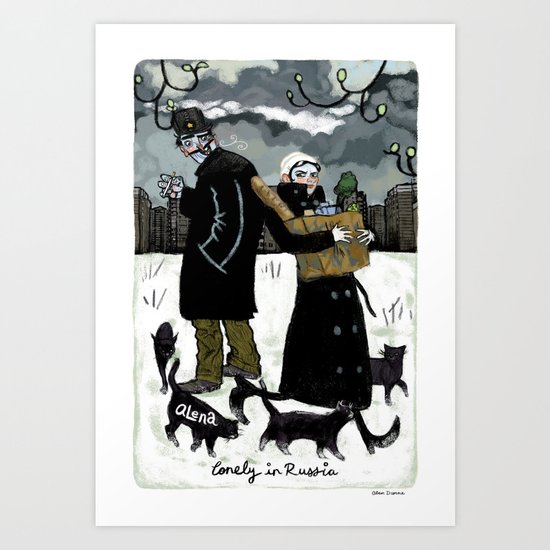 Alena – Lonely in Russia Art Print