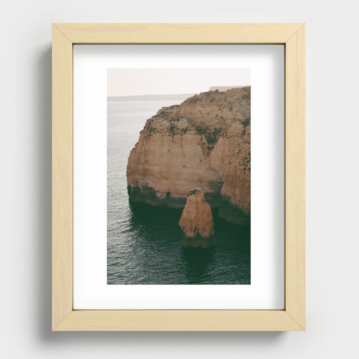 Cliffs in Portugal Recessed Framed Print