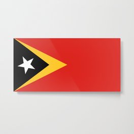 East Timor-Leste Flag Metal Print | Patriot, Ensign, Digital, Banner, Country, Popart, Illustration, Graphicdesign, Easttimor, Pattern 