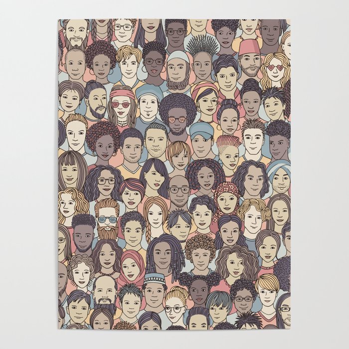 Colorful People Poster