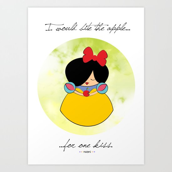Snow white Art Print
