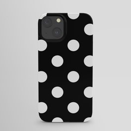 Polkadot (White & Black Pattern) iPhone Case