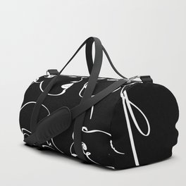Faces Black and White Duffle Bag