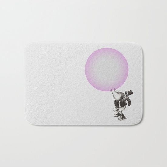 Bubblegum Blowing Champion Bath Mat
