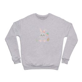 Cute little girl easter bunny with Olivia name tag Crewneck Sweatshirt