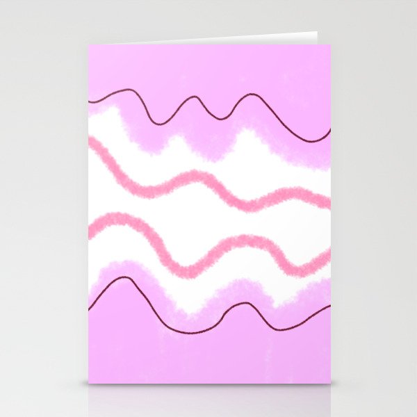 Pink abstract pastel watercolor art Stationery Cards
