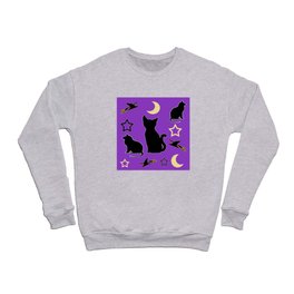 Cats and Witch Hats Crewneck Sweatshirt