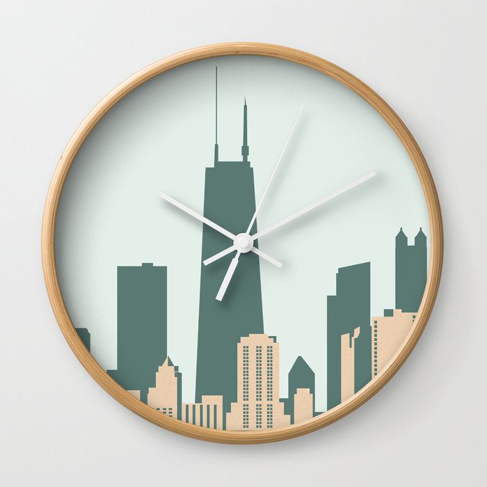 Chicago Cityscape Wall Clock