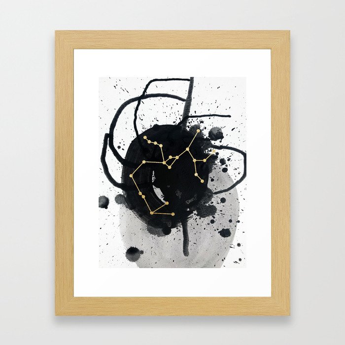 Sagittarius - Abstract Zodiac Constellation Framed Art Print