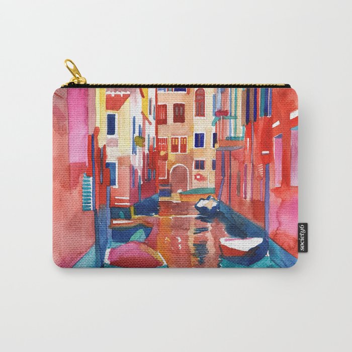 Venice Street with boats Carry-All Pouch