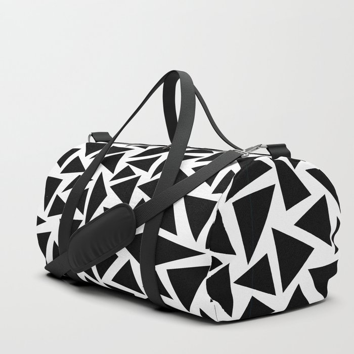 Black and White Triangle Duffle Bag