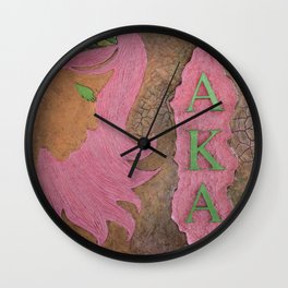 Alpha Kappa Alpha Sister In Profile I Wall Clock