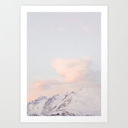 The Art of Arctic Light | Pastel Color Sunset in the Mountains Art Print | Winter Travel Photography in Norway Art Print